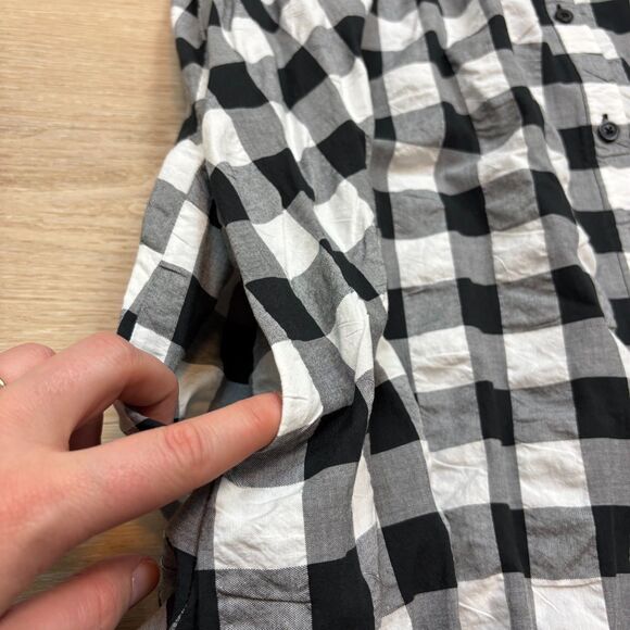 Lisa Marie Fernandez for Target Button‎ Front Shirt Dress Black Gingham WL - Picture 4 of 7